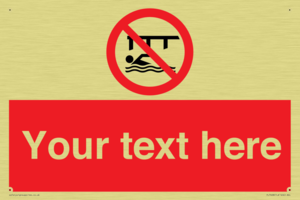 Custom Do not swim in the vicinity of piers